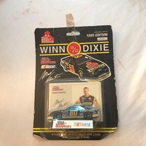 Car toy with signed collectors card by Mark Martin